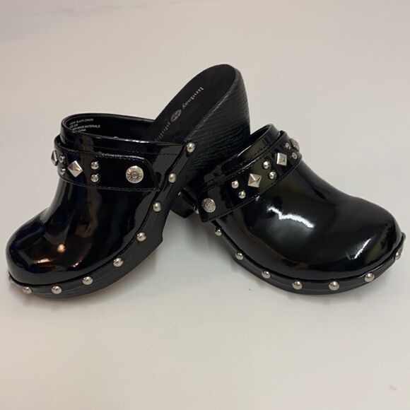 Lindsay Phillips Black Karin Studded clogs A21 - Picture 3 of 10